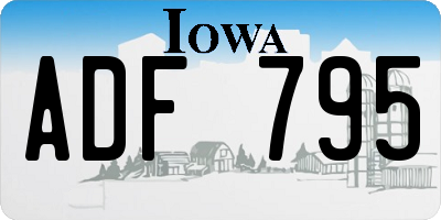 IA license plate ADF795