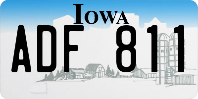 IA license plate ADF811