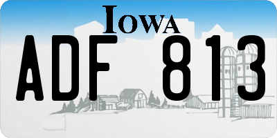 IA license plate ADF813