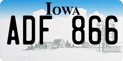 IA license plate ADF866