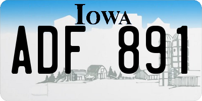 IA license plate ADF891