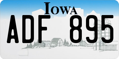 IA license plate ADF895