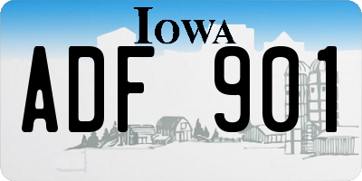 IA license plate ADF901