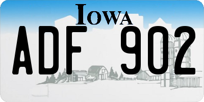 IA license plate ADF902