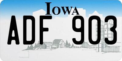 IA license plate ADF903