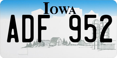 IA license plate ADF952
