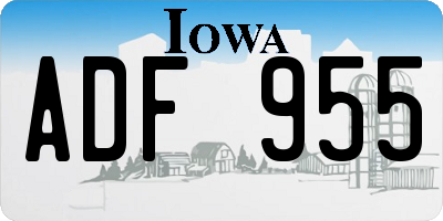 IA license plate ADF955