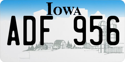 IA license plate ADF956