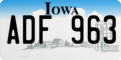 IA license plate ADF963