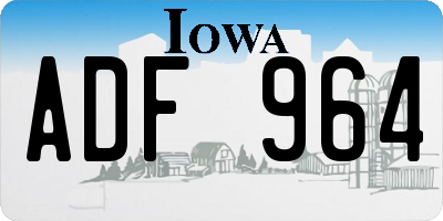IA license plate ADF964