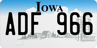 IA license plate ADF966