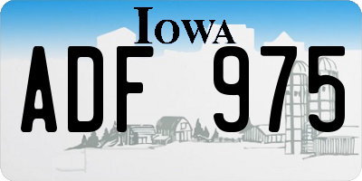 IA license plate ADF975