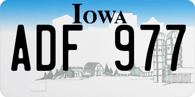 IA license plate ADF977