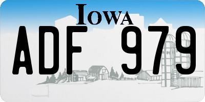 IA license plate ADF979