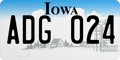 IA license plate ADG024