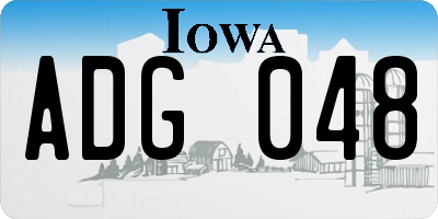 IA license plate ADG048