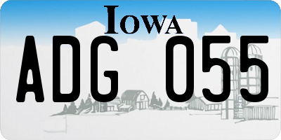 IA license plate ADG055