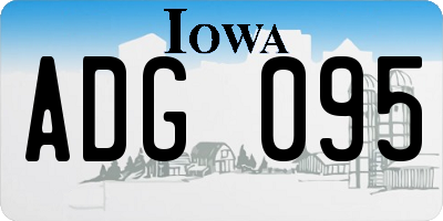 IA license plate ADG095