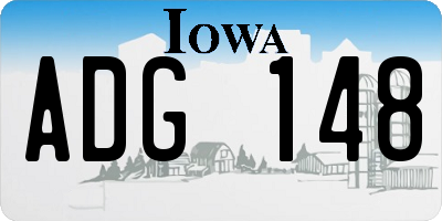 IA license plate ADG148