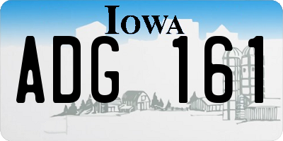 IA license plate ADG161