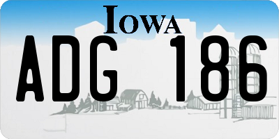 IA license plate ADG186