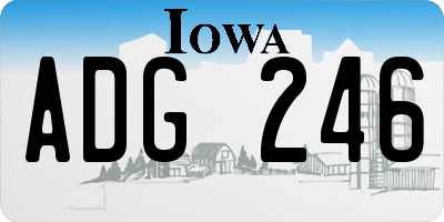 IA license plate ADG246