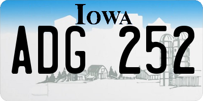 IA license plate ADG252