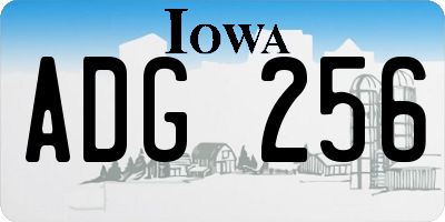 IA license plate ADG256