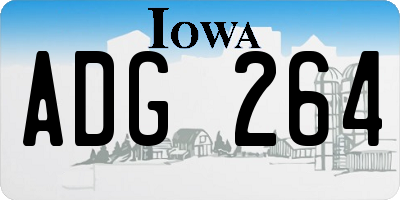 IA license plate ADG264