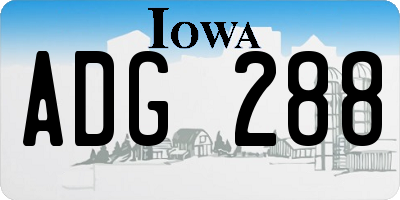 IA license plate ADG288