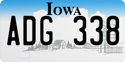 IA license plate ADG338