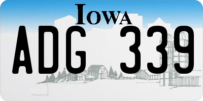 IA license plate ADG339