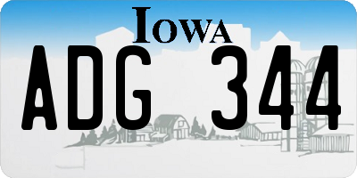 IA license plate ADG344