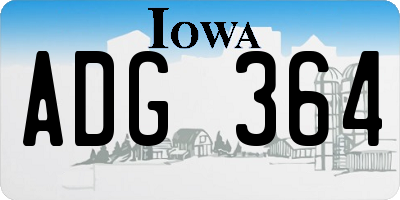 IA license plate ADG364