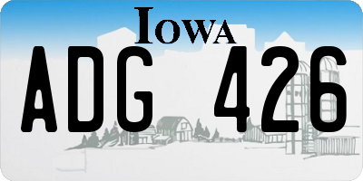 IA license plate ADG426