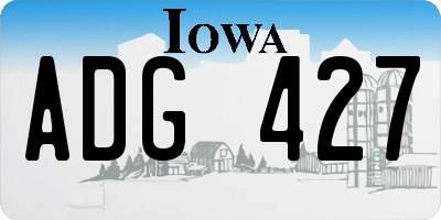 IA license plate ADG427