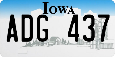 IA license plate ADG437