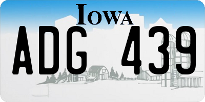 IA license plate ADG439