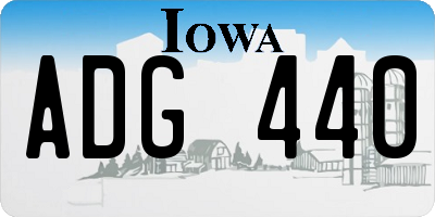 IA license plate ADG440