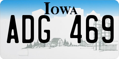 IA license plate ADG469