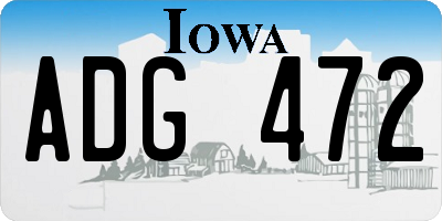 IA license plate ADG472