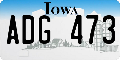 IA license plate ADG473