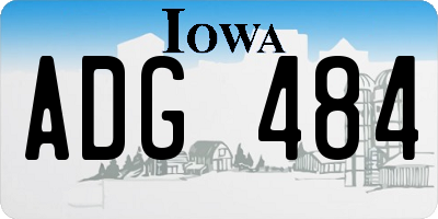 IA license plate ADG484