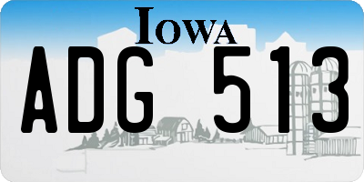 IA license plate ADG513