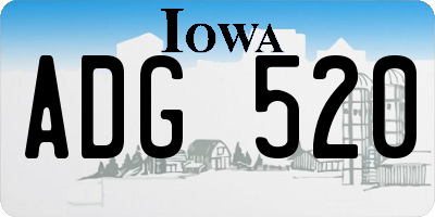 IA license plate ADG520