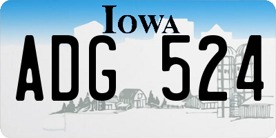 IA license plate ADG524