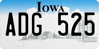 IA license plate ADG525
