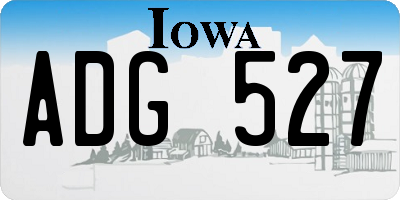 IA license plate ADG527
