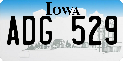 IA license plate ADG529