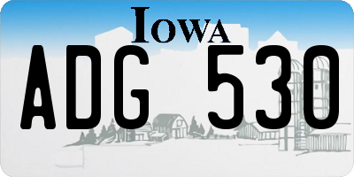 IA license plate ADG530